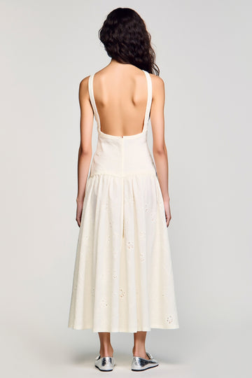Apricot A Line Floral Wedding Guest Dress